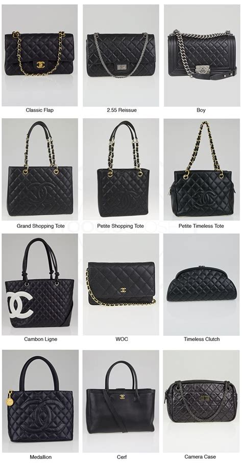 chanel purse names|chanel bag style names.